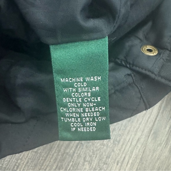 Lauren Ralph Lauren Black Quilted Hunting Field Jacket Petite Small - Picture 6 of 10